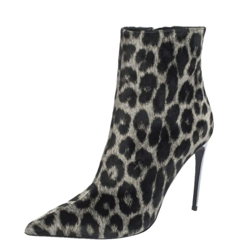 Stella McCartney leopard print heeled booties